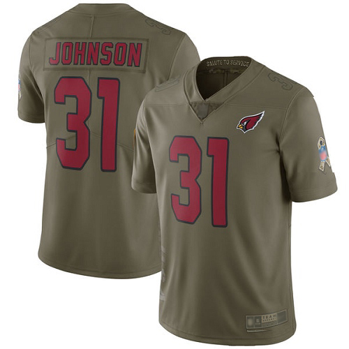 Arizona Cardinals Limited Olive Men David Johnson Jersey NFL Football #31 2017 Salute to Service